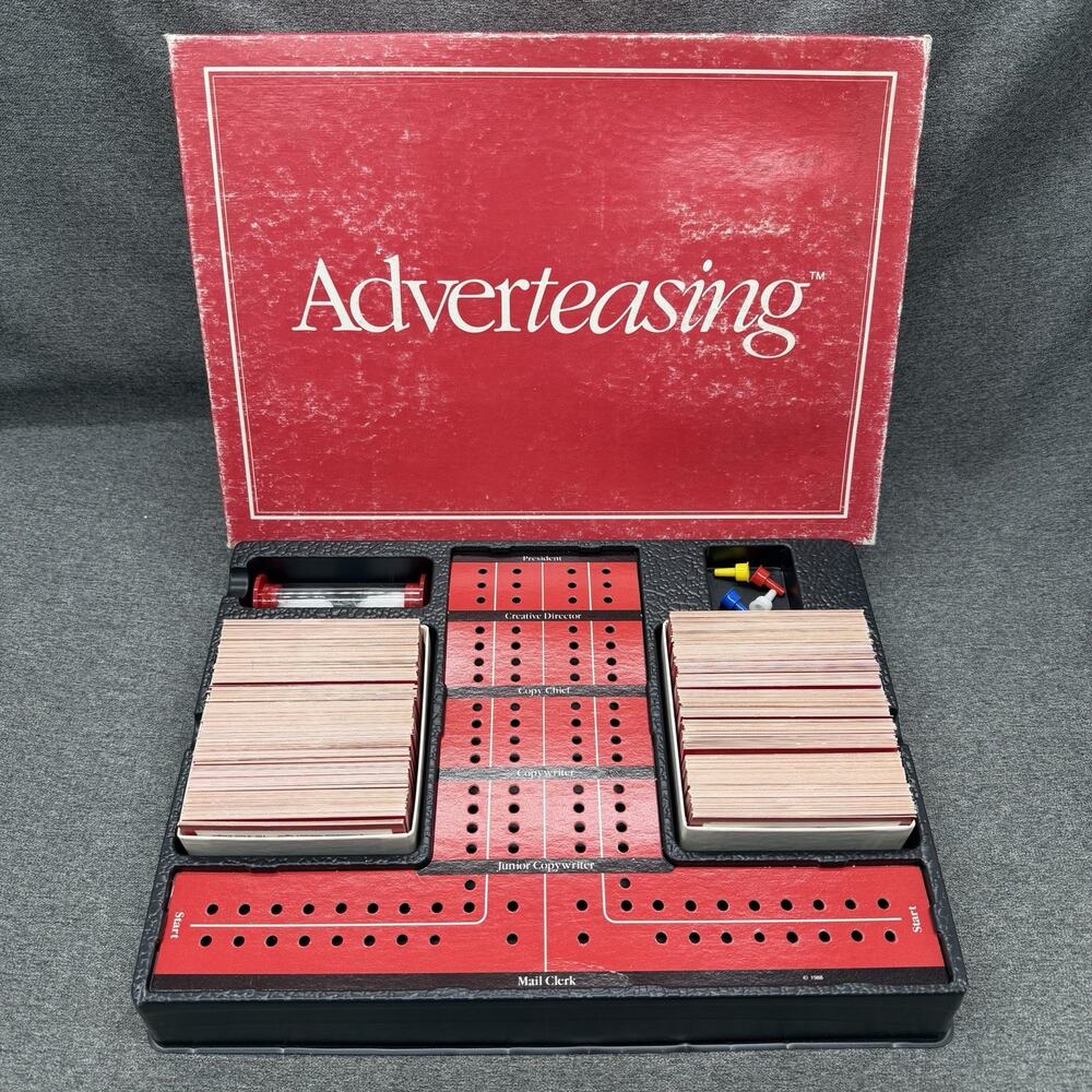 Vintage 1988 Adverteasing Board Game Slogans Commercials Jingles Cadaco No 800